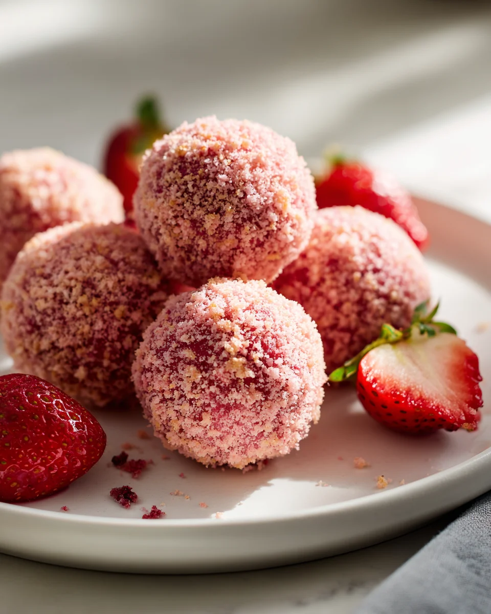 Decadent Strawberry Cheesecake Truffle Balls Recipe