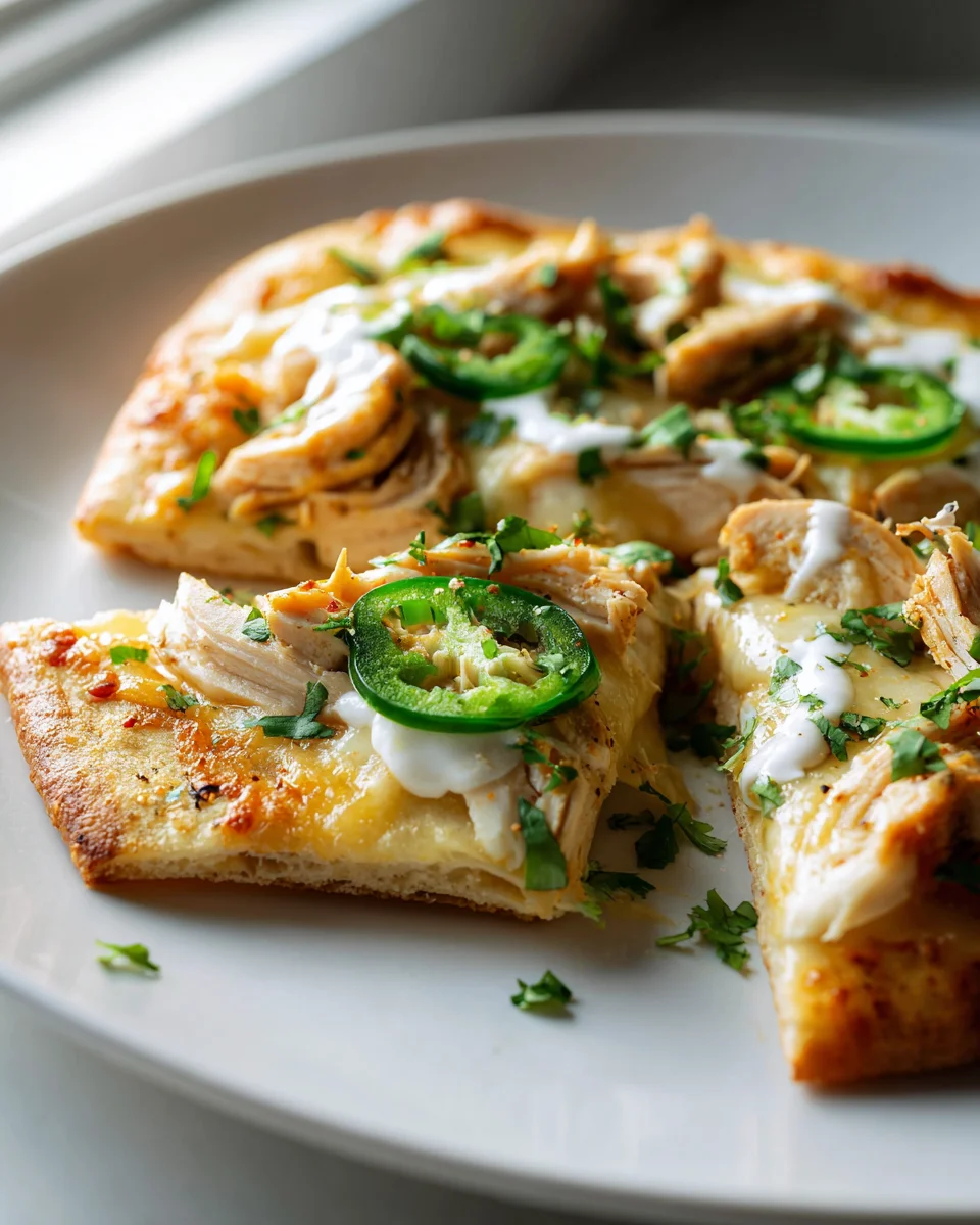 Spicy Cajun Chicken Flatbread with Pepper Jack & Jalapeño