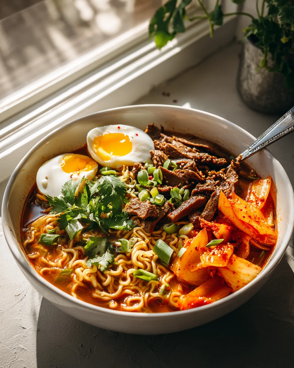 Kimchi Beef Bulgogi Ramen Bowl: Spicy, Savory & Easy
