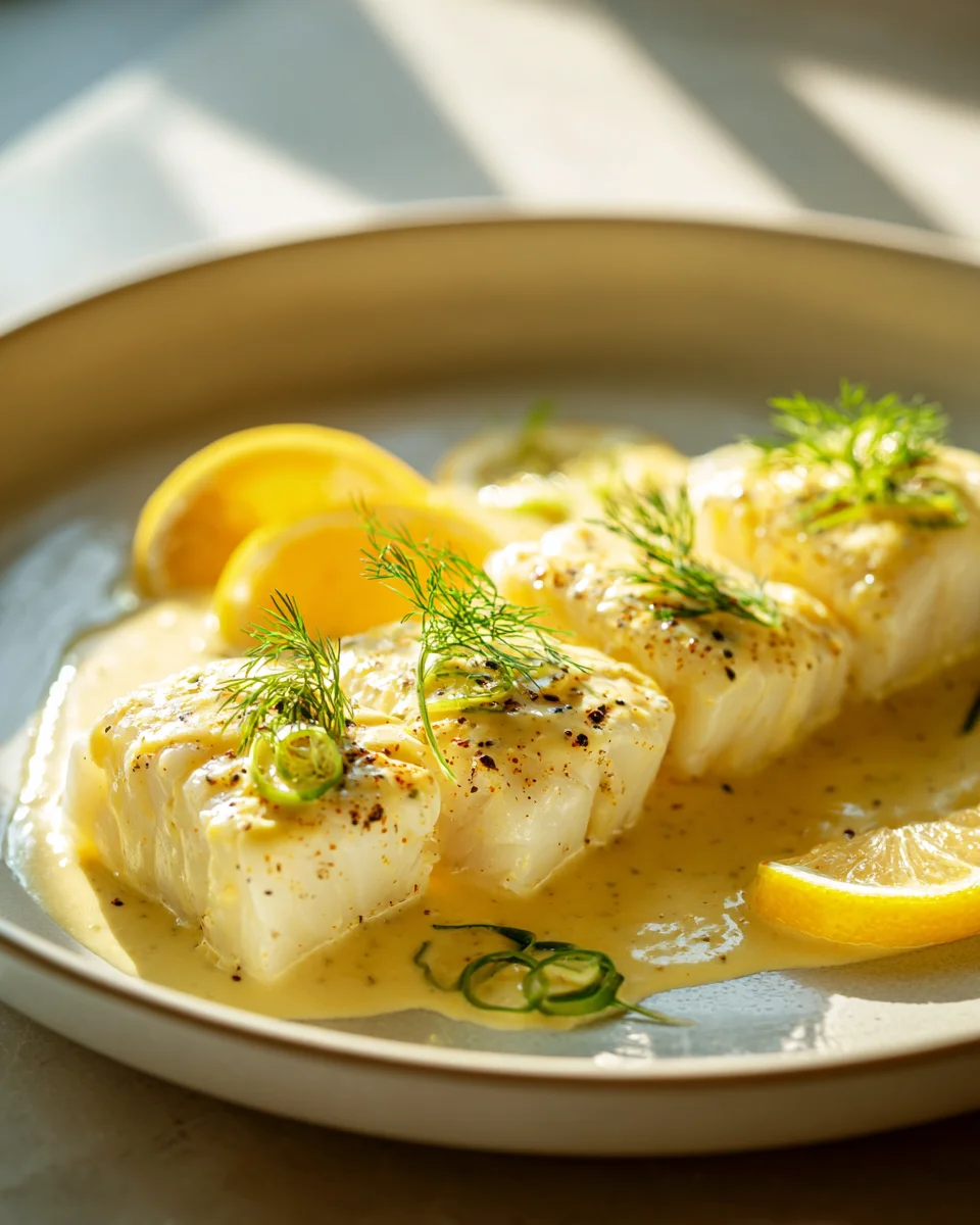 Easy Baked Cod with Zesty Lemon Mustard Cream - Healthy!