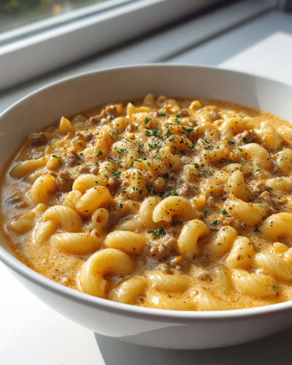 Cheeseburger Macaroni Soup: Creamy Comfort In A Bowl