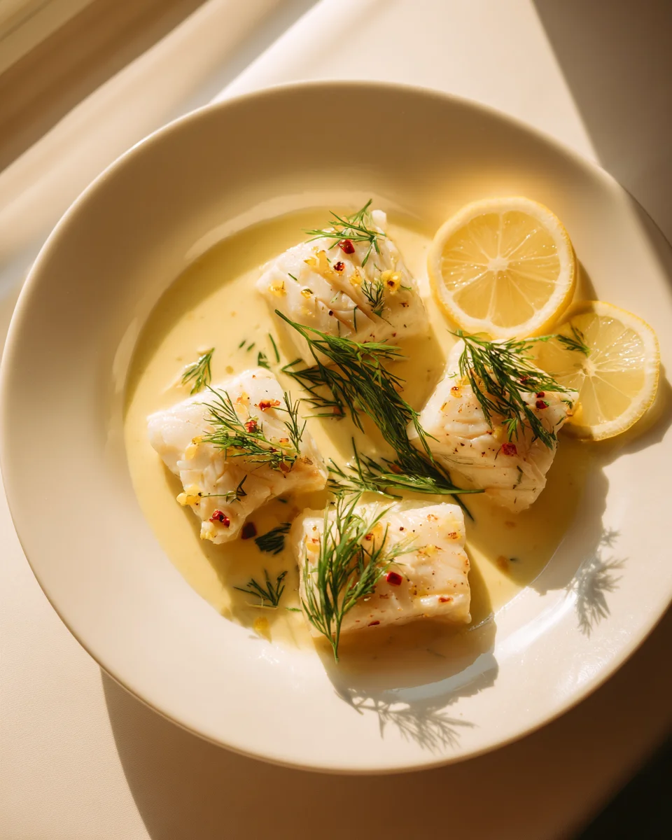 Easy Baked Cod with Zesty Lemon Mustard Cream - Healthy!