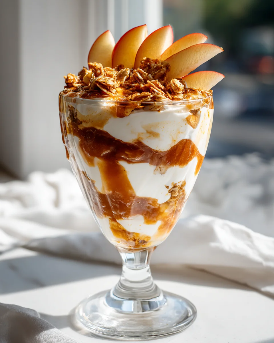 Creamy Apple Butter Yogurt Parfaits | Quick Breakfast