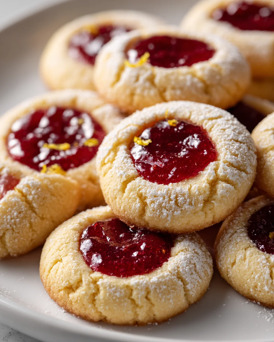 Best Lemon Raspberry Thumbprint Cookies Recipe Ever!