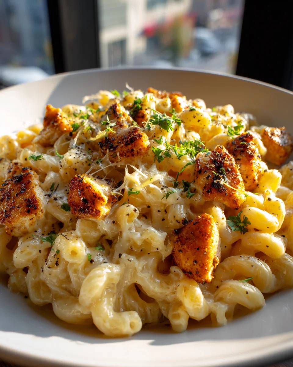 Honey Pepper Chicken Mac & Cheese: Sweet & Spicy Comfort!