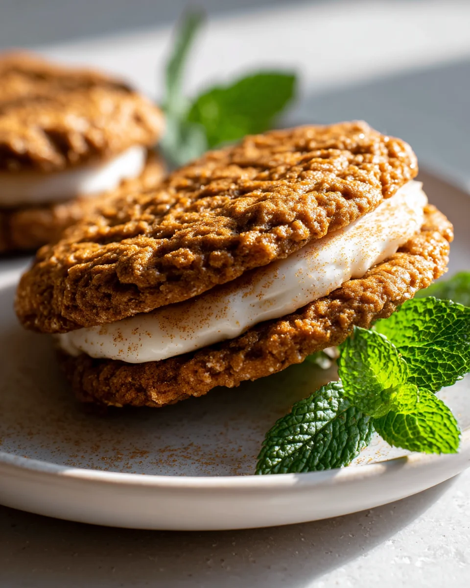 Irresistible Non-Alcohol Gingerbread Oatmeal Cream Pies