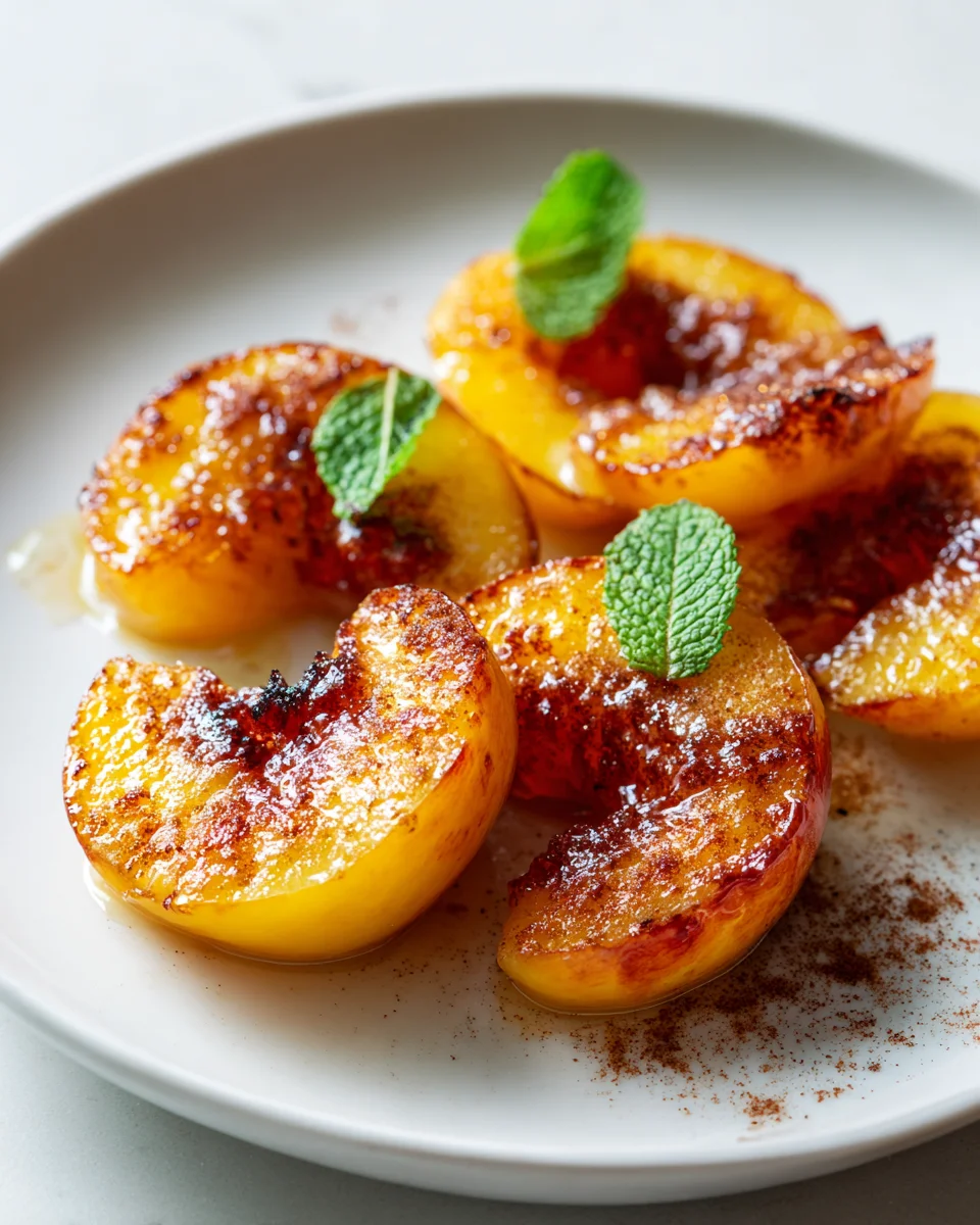 Sweet Pan Fried Peaches - Quick & Easy Caramelized Delight!