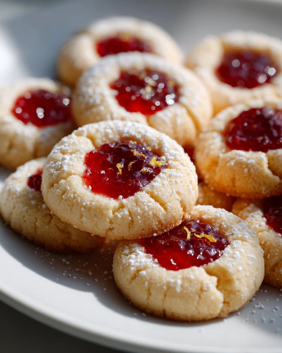 Best Lemon Raspberry Thumbprint Cookies Recipe Ever!