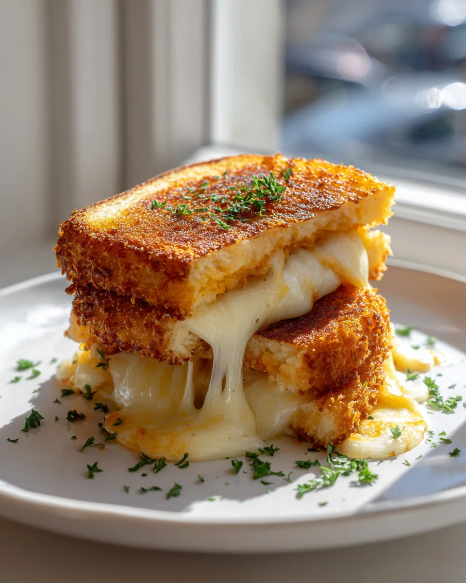 Crispy Hash Brown Grilled Cheese Sandwich Perfection
