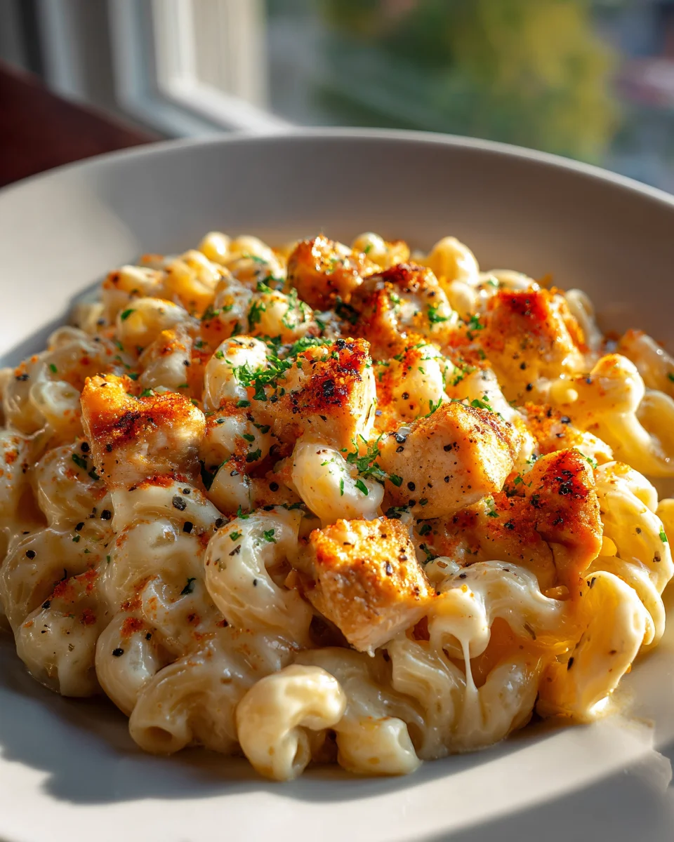 Honey Pepper Chicken Mac & Cheese: Sweet & Spicy Comfort!