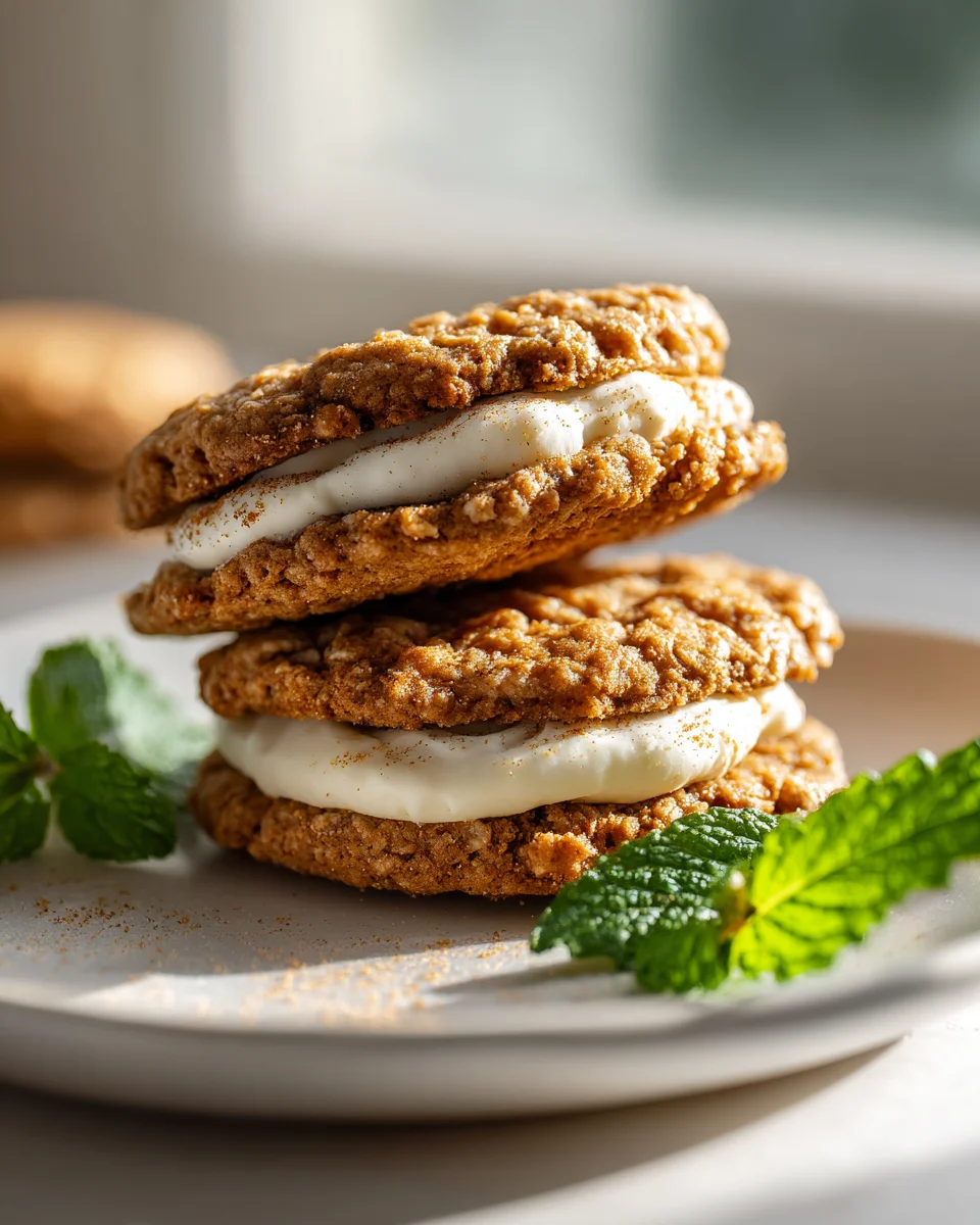 Irresistible Non-Alcohol Gingerbread Oatmeal Cream Pies