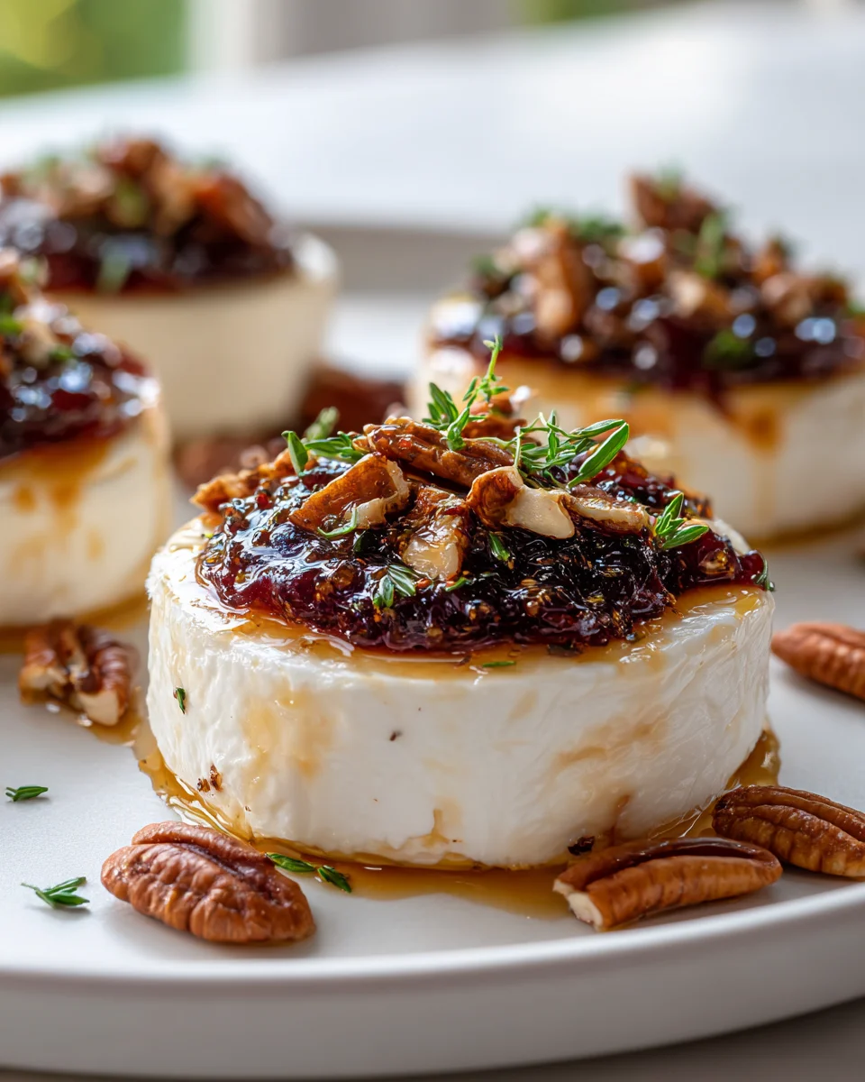 Delicious Goat Cheese Appetizer with Fig Jam & Pecans