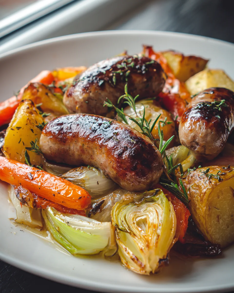 Easy Quick Beef Sausage Tray Bake: One-Pan Dinner Idea