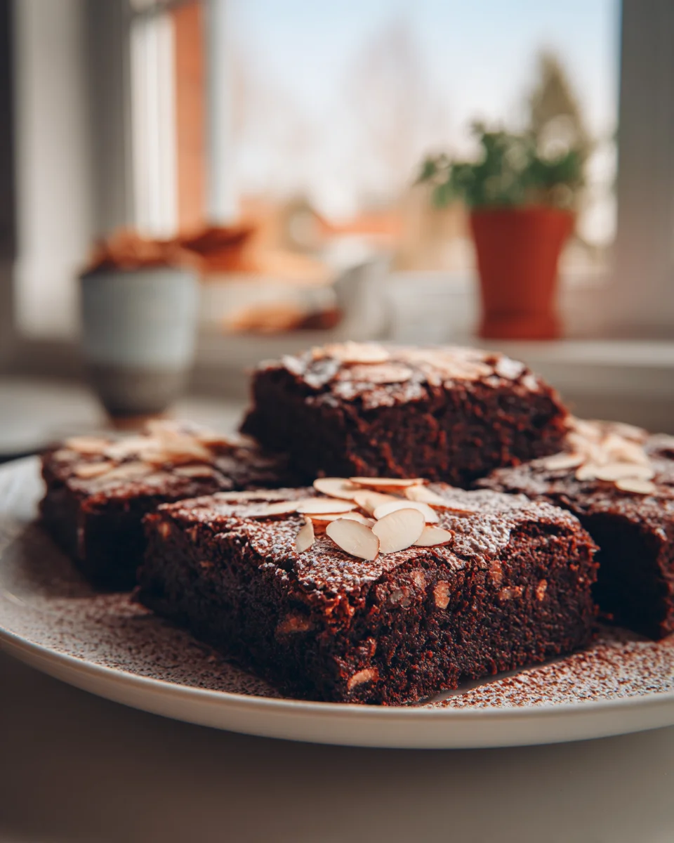 Flourless Almond Butter Protein Brownies - Healthy & Easy