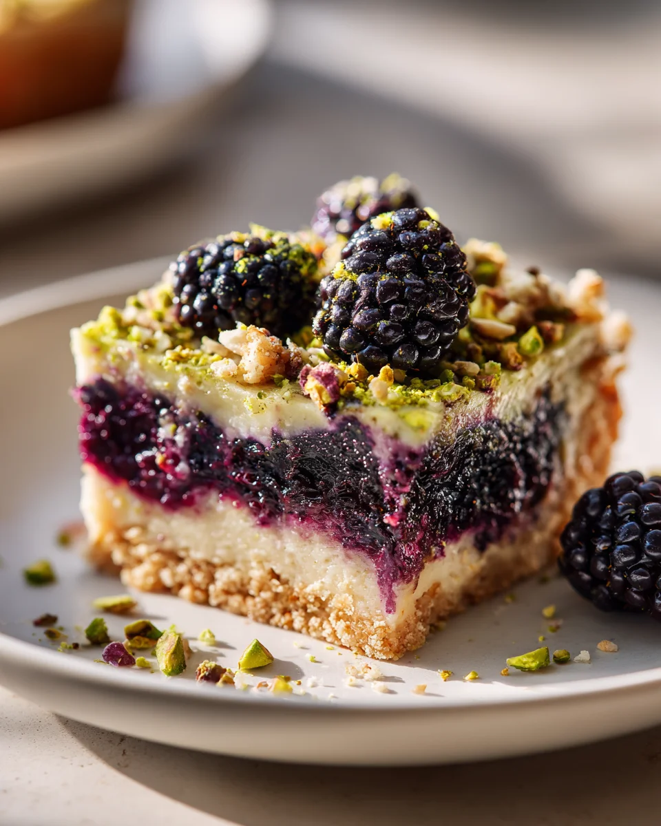 Irresistible Blackberry Pistachio Dream Bars Recipe! Bake Now!