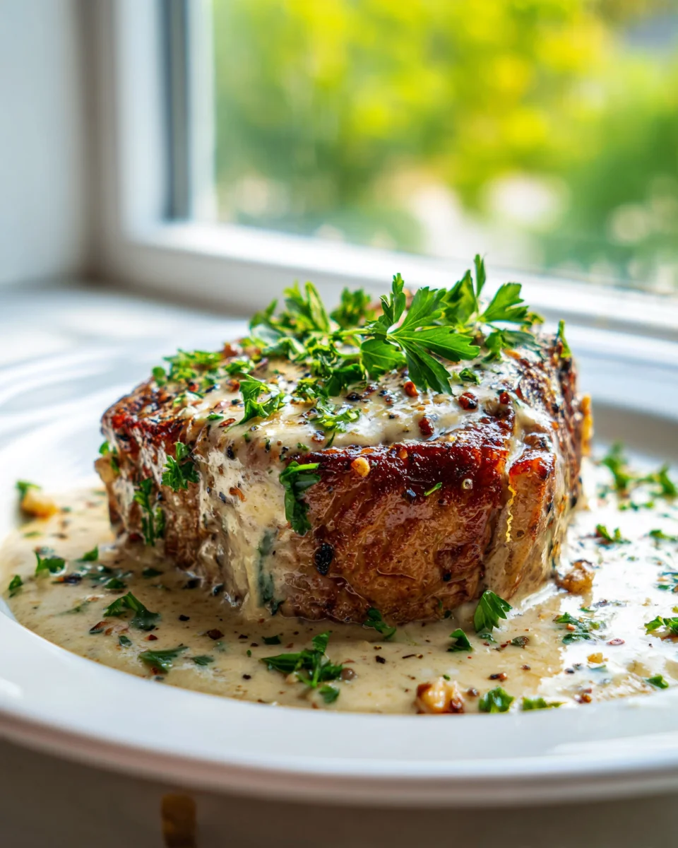 Ultimate Garlic Butter Steak with Creamy Parmesan Sauce