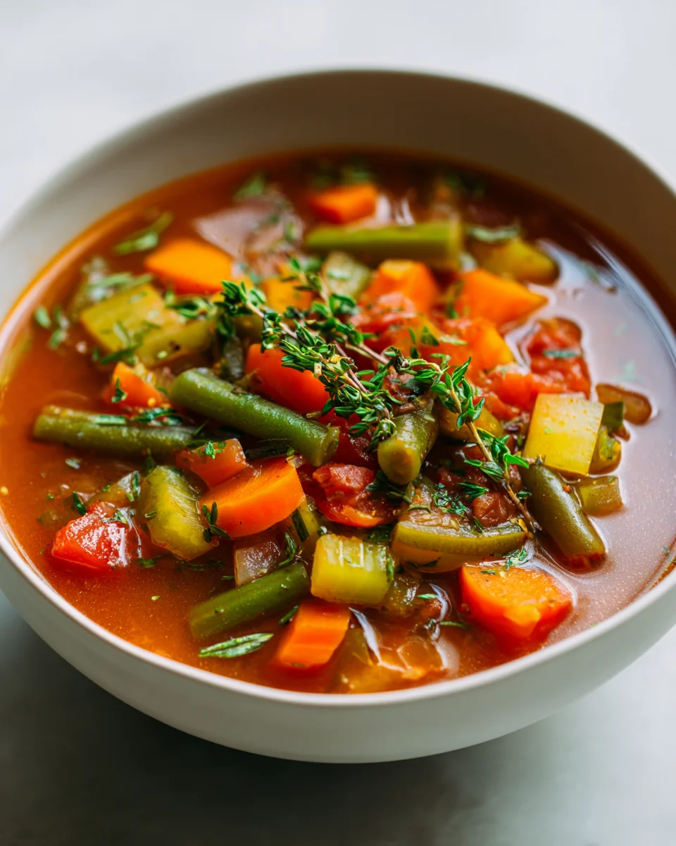 Easy Slow Cooker Vegetable Soup - Rich, Flavorful & Not Bland