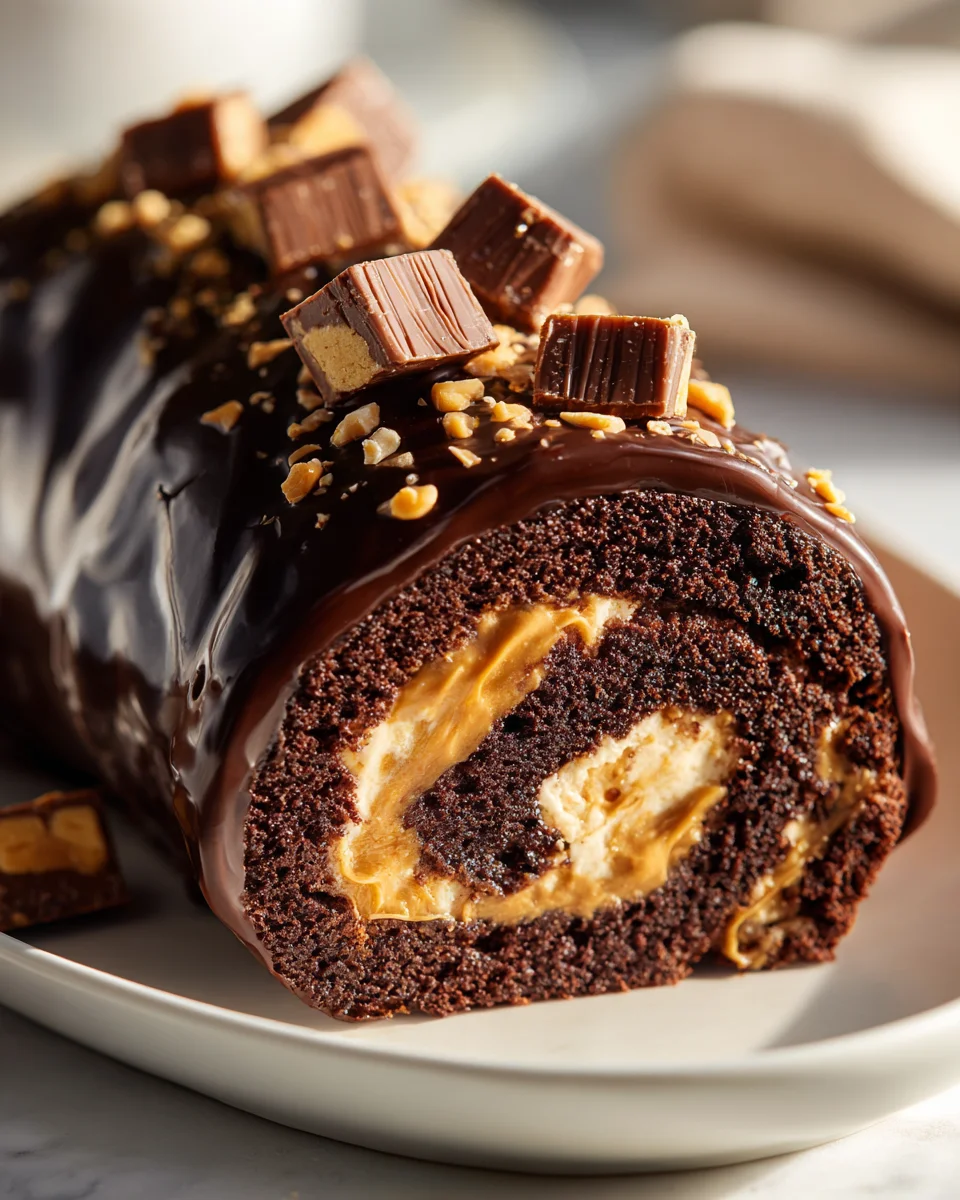 Peanut Butter Cup Chocolate Roll: Irresistible Dessert!