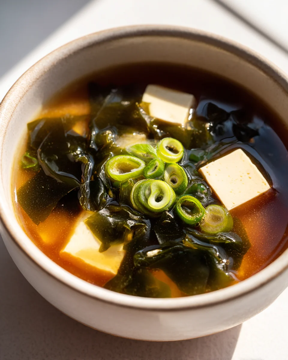 Miso Soup with Tofu & Seaweed: Your Light Morning Bowl