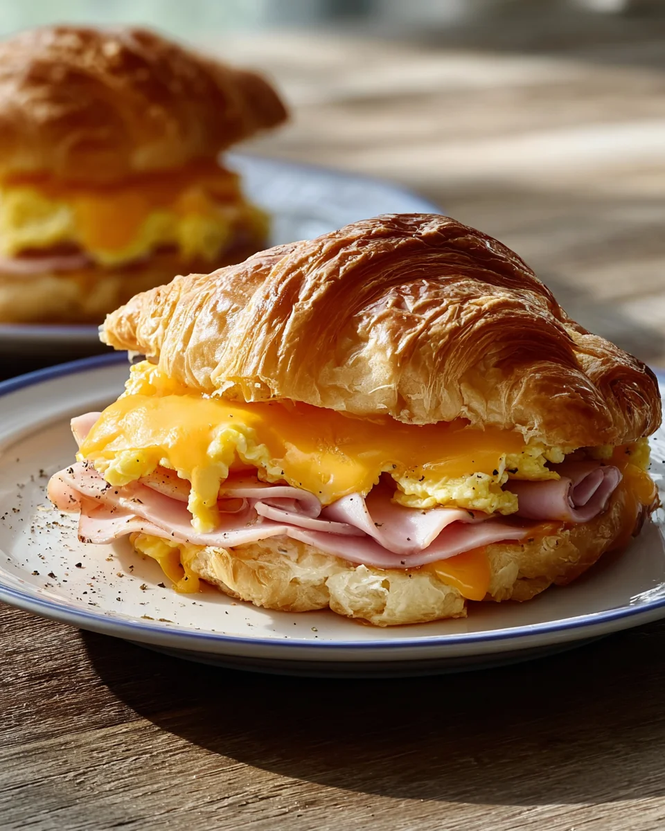 Delicious Beef Ham and Cheese Breakfast Sandwich Recipe