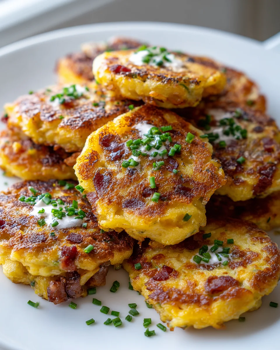 Easy Savory Cheddar & Beef Bacon Pancake Poppers