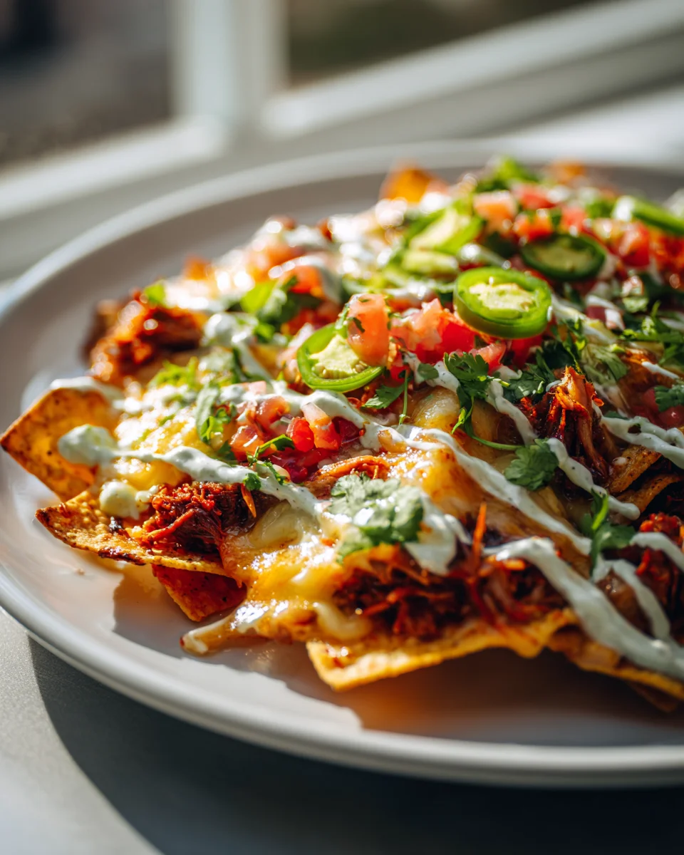 Beef Al Pastor Nachos with Gooey Melted Cheese Delight
