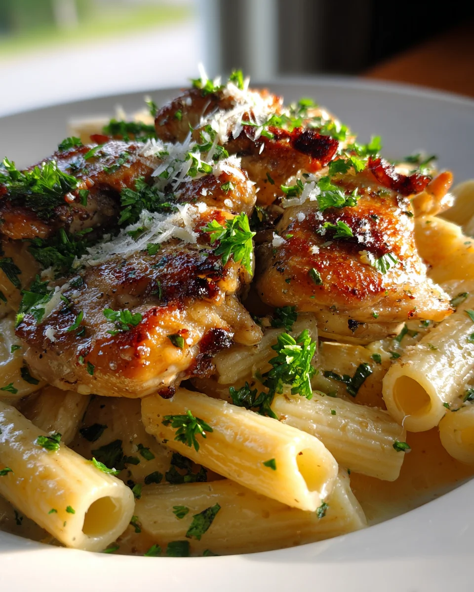 Ultimate Sticky Smoky Garlic Butter Chicken Pasta