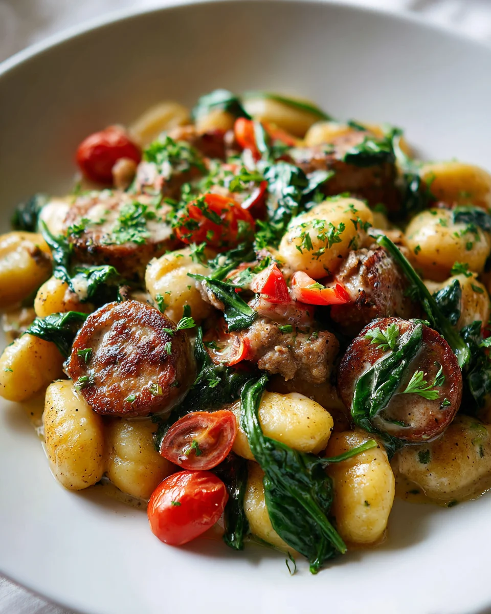 Delicious Chicken Sausage and Gnocchi Skillet Recipe Tonight!