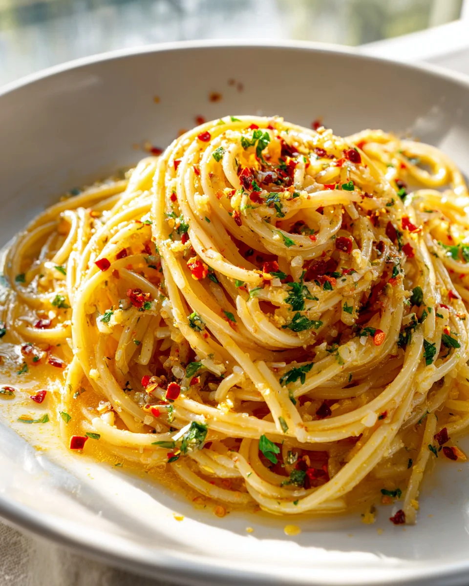 Spaghetti Aglio E Olio with Chili Flakes: Quick & Easy