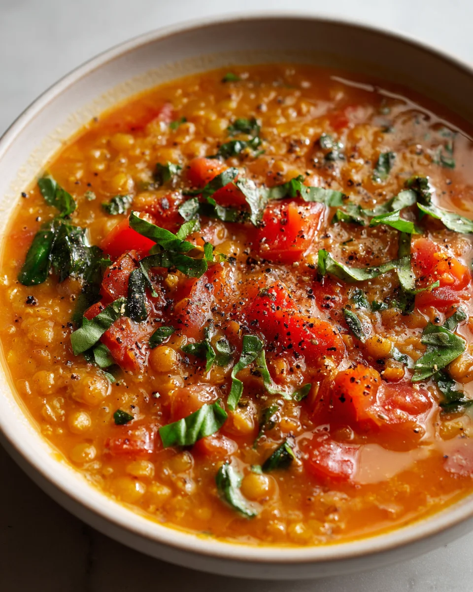 Best Tomato Basil Lentil Soup: Simple, Healthy & Flavorful!