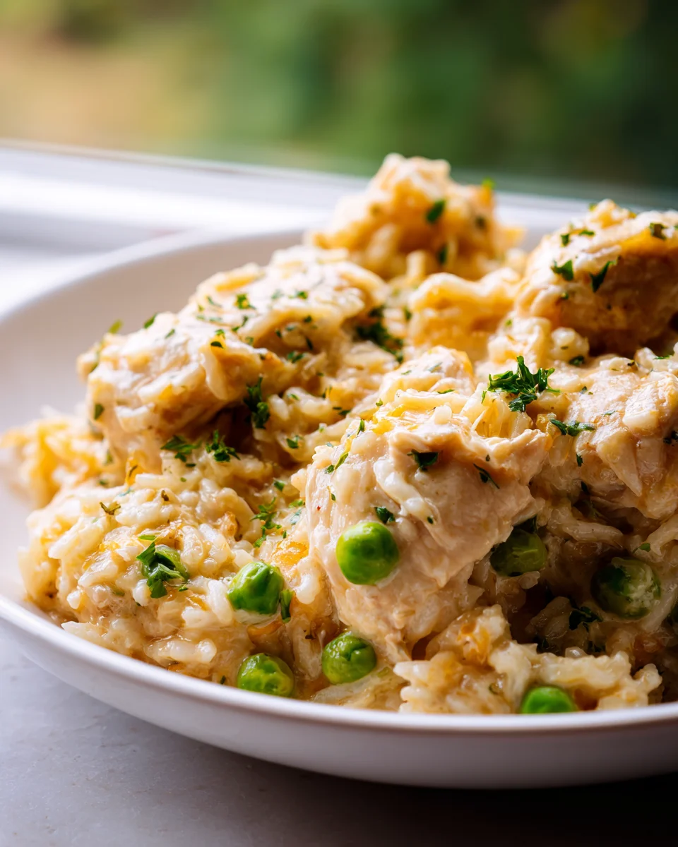 Creamy Slow Cooker Angel Chicken & Rice Casserole