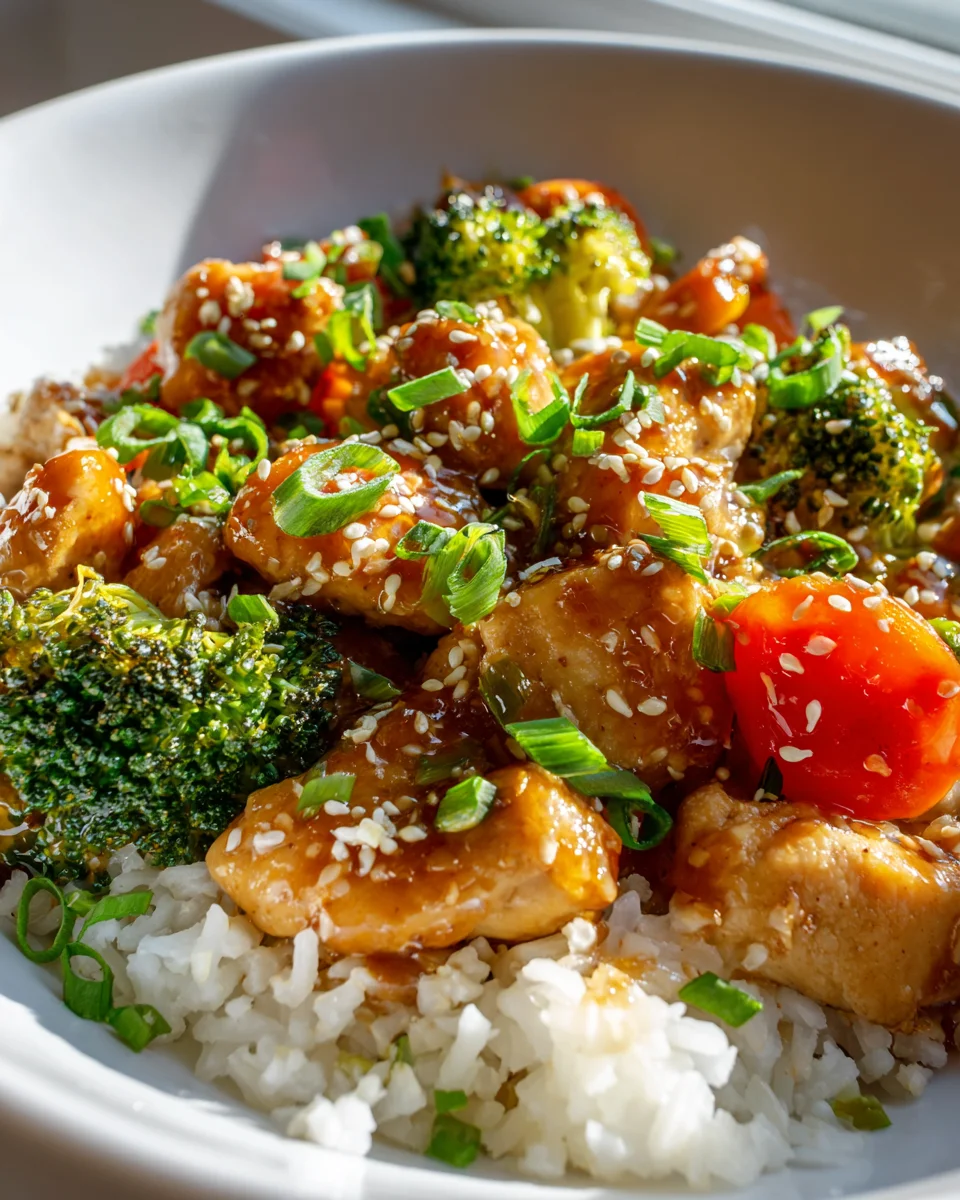 Quick Honey Teriyaki Chicken Bowl Recipe in Minutes!