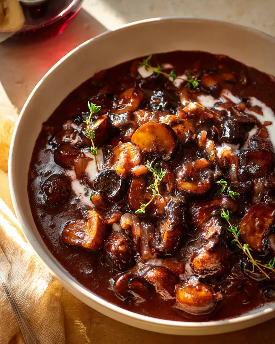 Red Grape Juice Mushroom Sauce Recipe for Beef Dishes