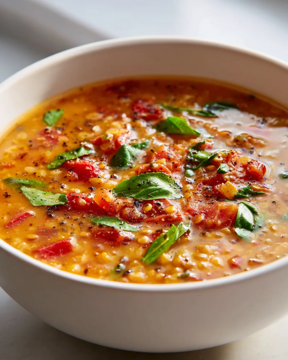 Best Tomato Basil Lentil Soup: Simple, Healthy & Flavorful!