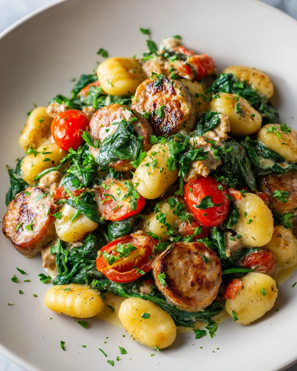 Delicious Chicken Sausage and Gnocchi Skillet Recipe Tonight!