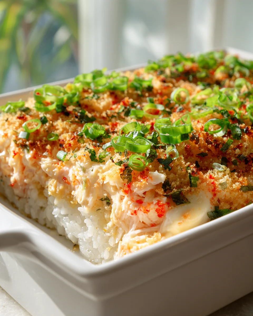Spicy Crab Sushi Bake: Easy & Delicious Dinner Recipe!