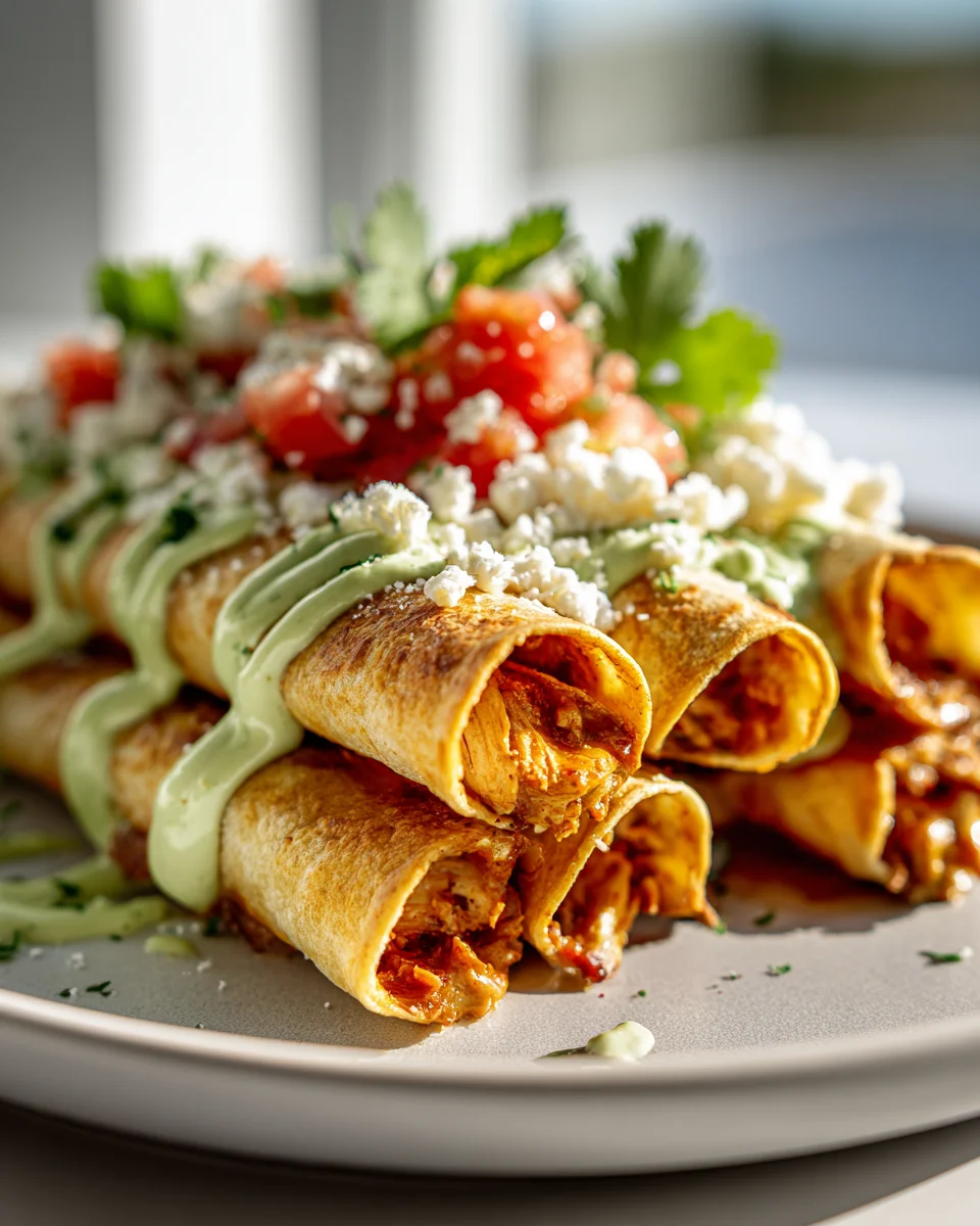 Spicy Chipotle Chicken Flautas: Crispy & Flavorful!