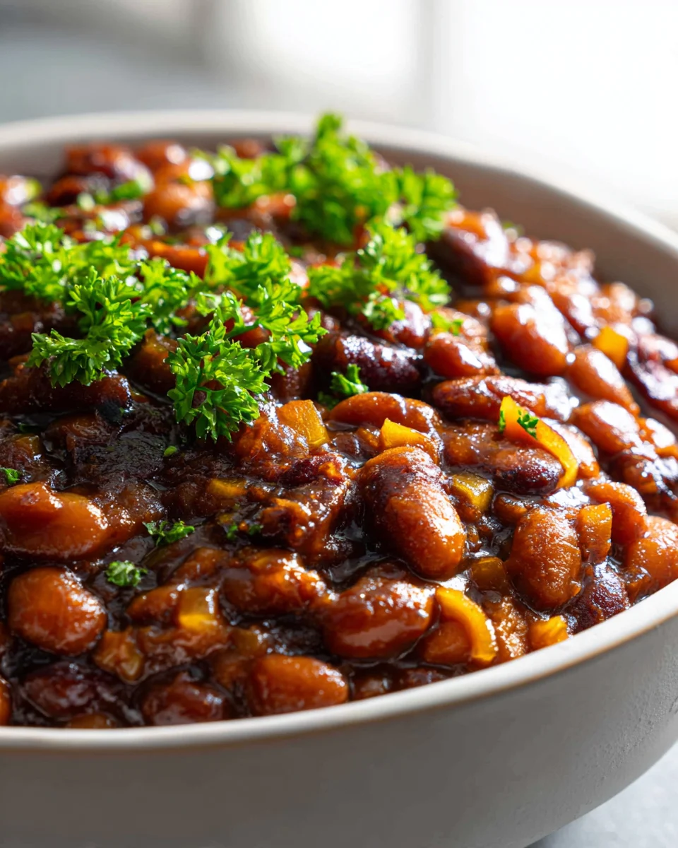 Crock Pot BBQ Baked Beans with Brown Sugar - Easy & Delicious!