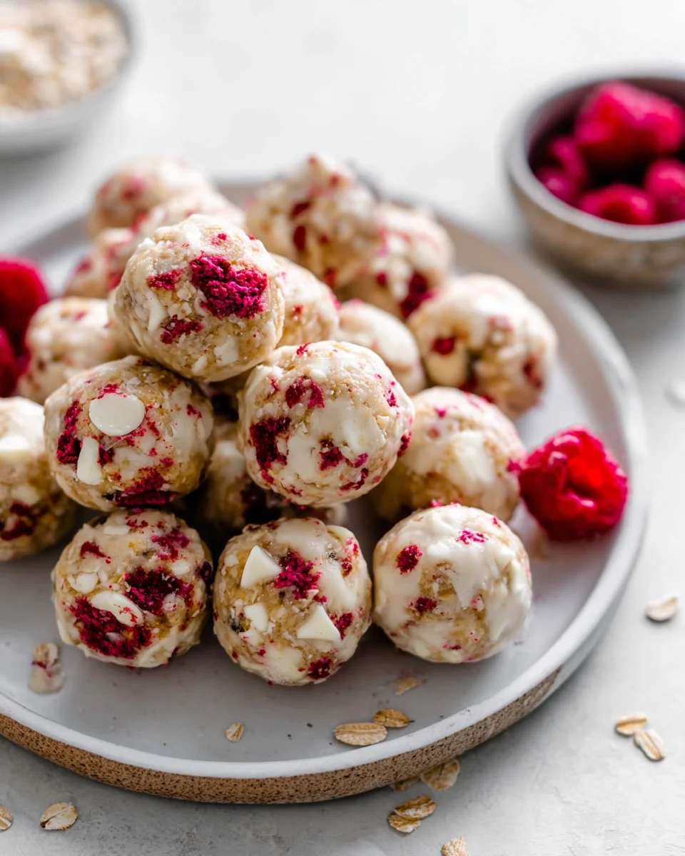 Delicious White Chocolate Raspberry Energy Balls Recipe
