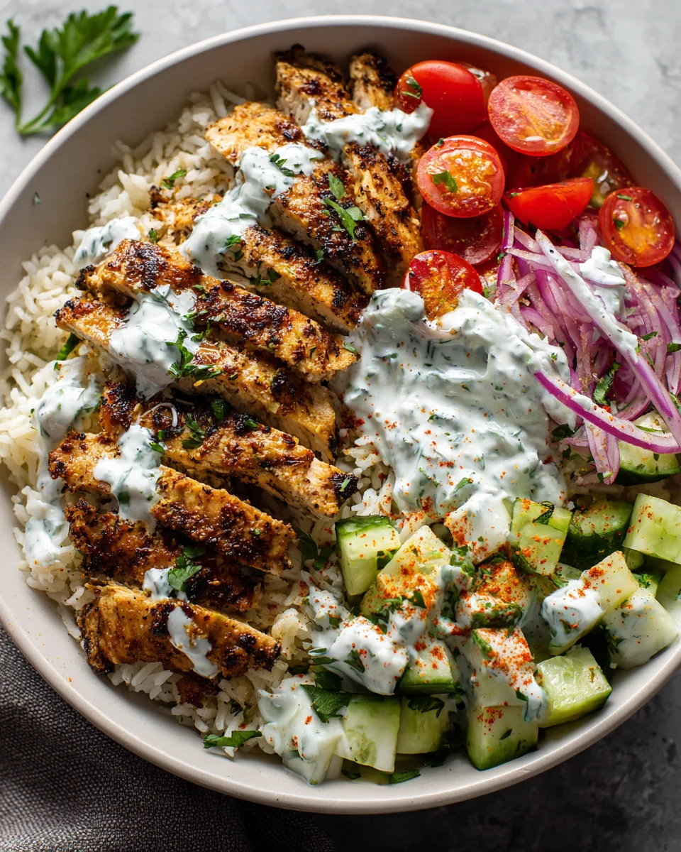 Mediterranean Chicken Gyro Bowls: Flavorful & Healthy Recipe