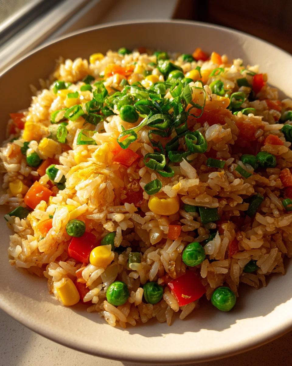 Best Authentic Vegetable Fried Rice with Garlic Recipe