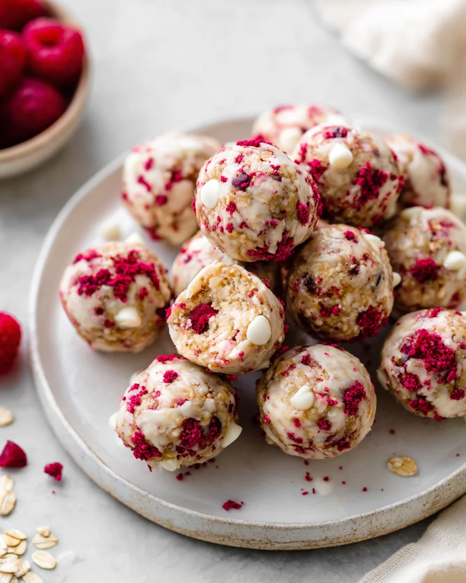 Delicious White Chocolate Raspberry Energy Balls Recipe
