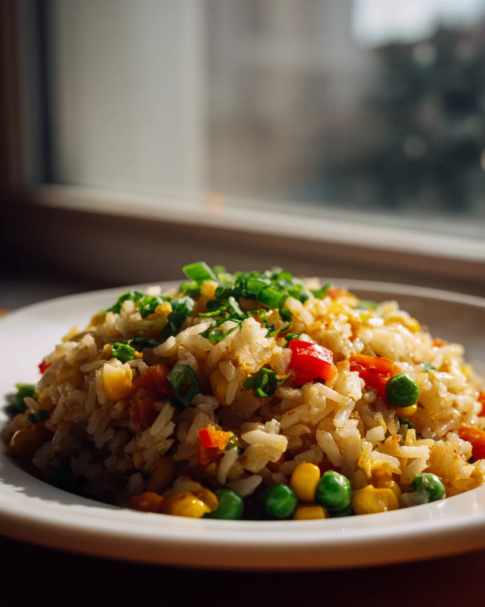 Best Authentic Vegetable Fried Rice with Garlic Recipe