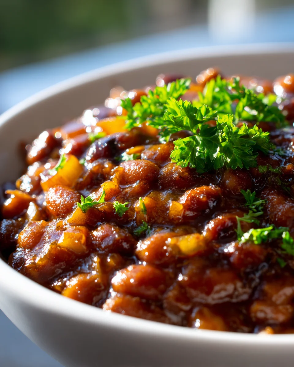 Crock Pot BBQ Baked Beans with Brown Sugar - Easy & Delicious!