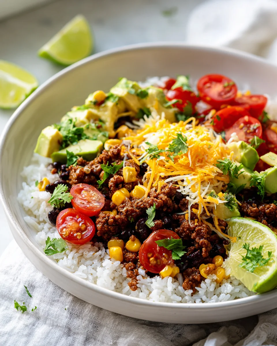 Beef Taco Rice Bowl Recipe: Quick & Easy Weeknight Meal