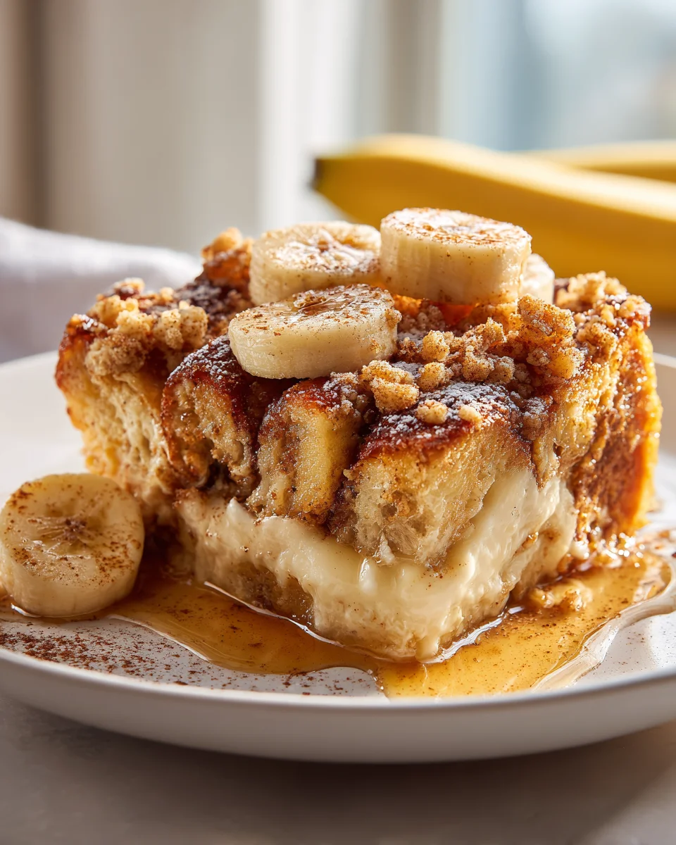 Best Overnight Baked Banana French Toast Casserole