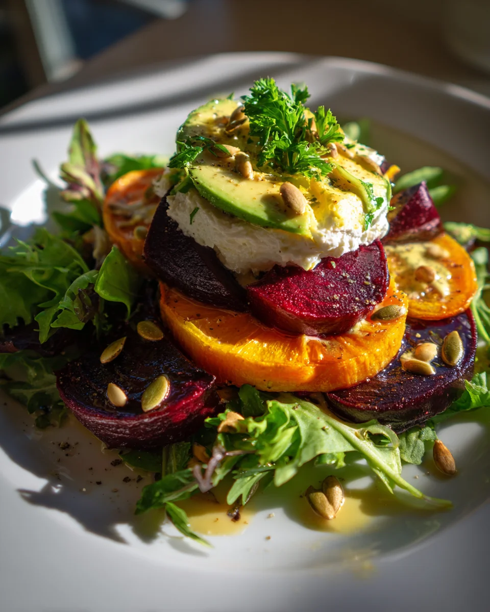 Easy Roasted Beet Sweet Potato Avocado Salad: Wholesome Meal