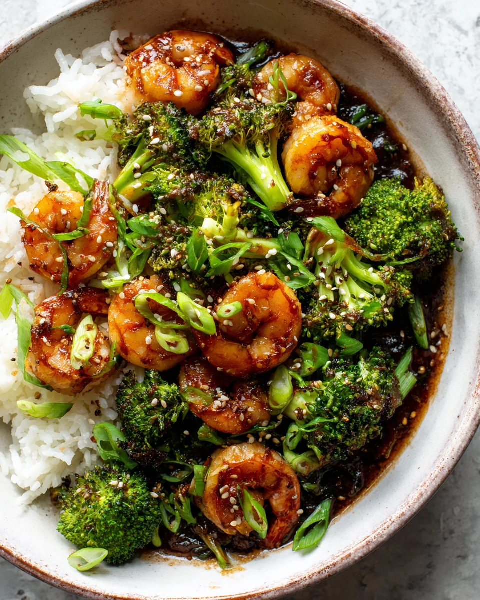 Quick & Easy Shrimp Broccoli Teriyaki Bowl Recipe