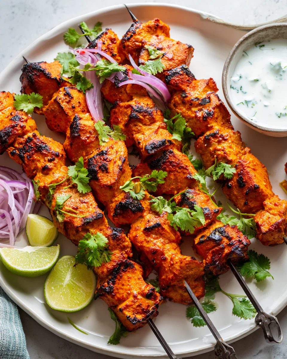 Easy Tandoori Chicken Skewers: Grilled or Baked!