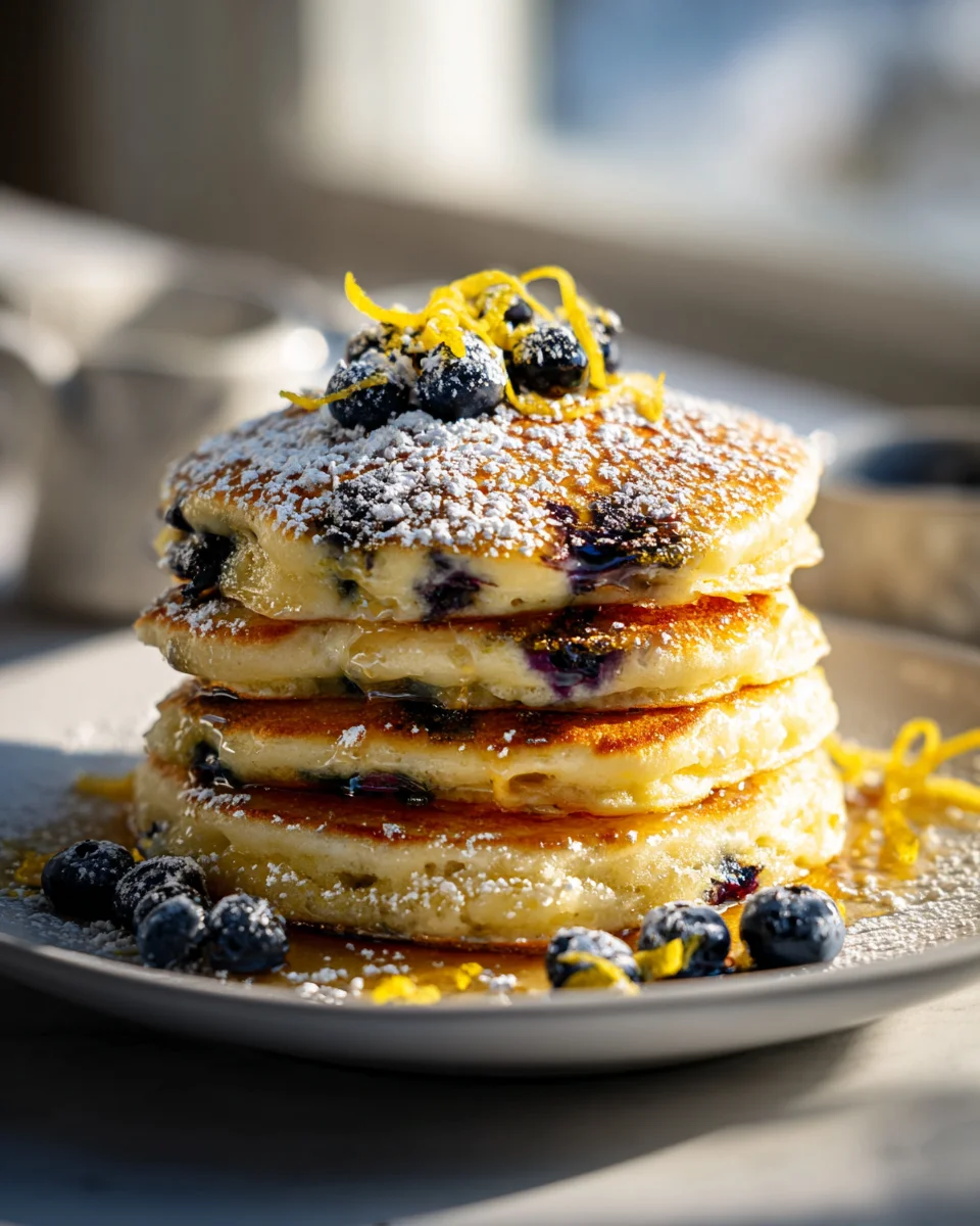 Lemon Blueberry Pancakes: Fluffy, Zesty Breakfast Delight!